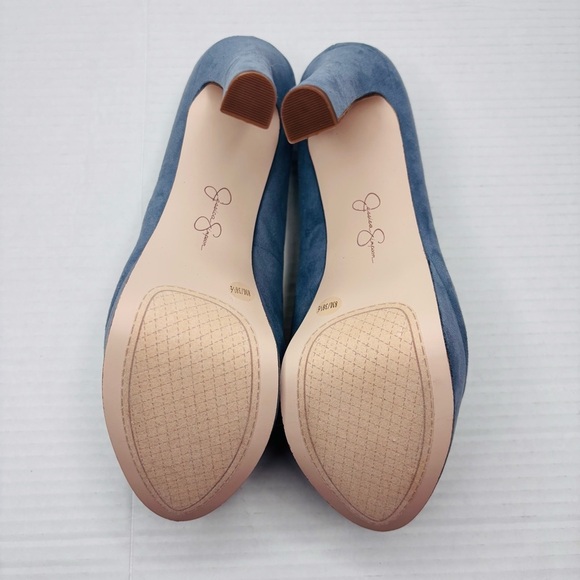JESSICA SIMPSON Nellah Ash Blue High Heel Platform Pumps Size 8 - Picture 9 of 9